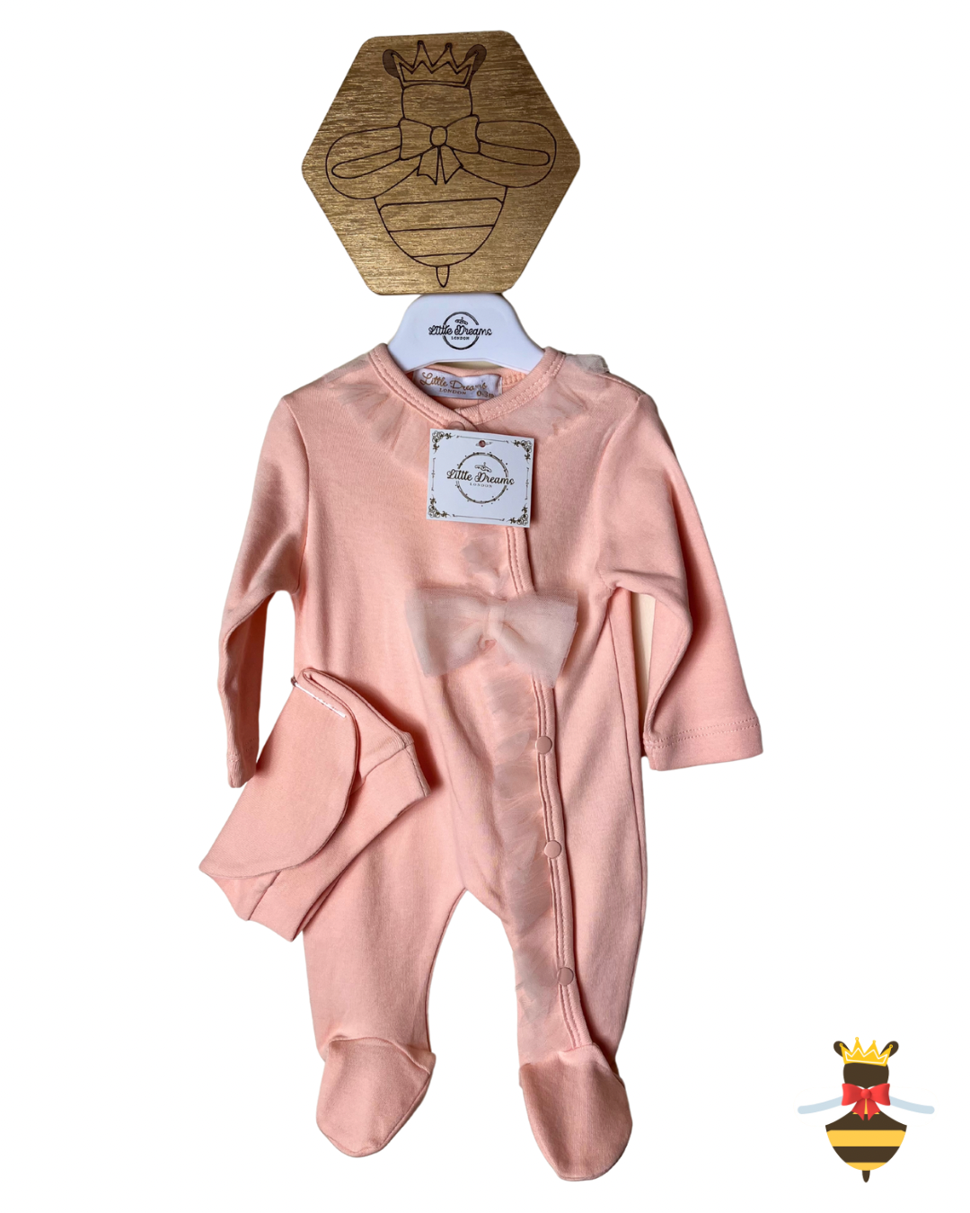 Peach Tulle Sleepsuit
