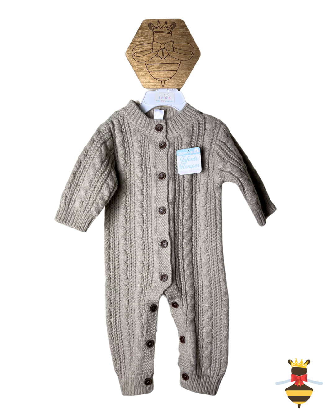 Chunky Cable Knit Romper Suit