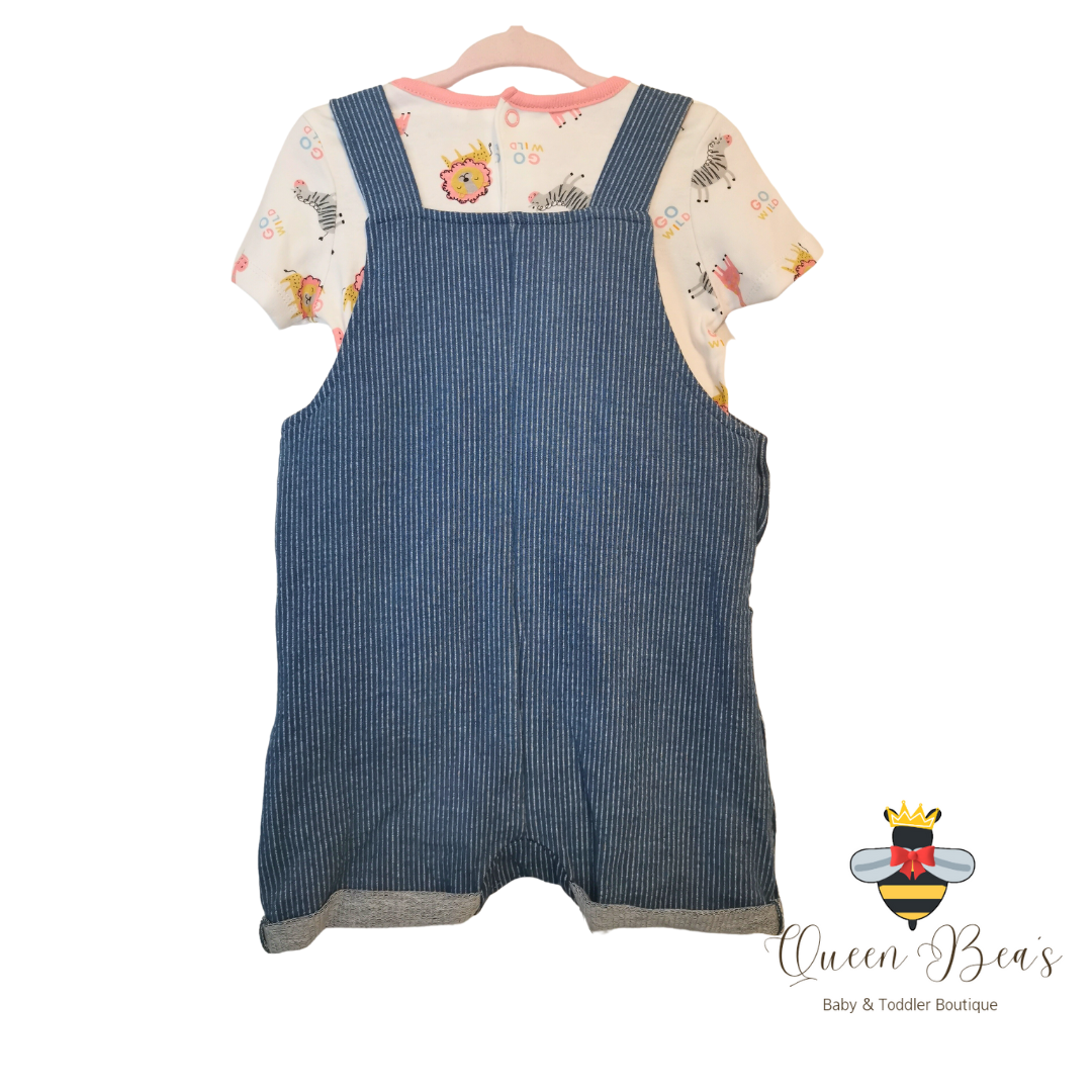 Wild Animal Dungaree Set