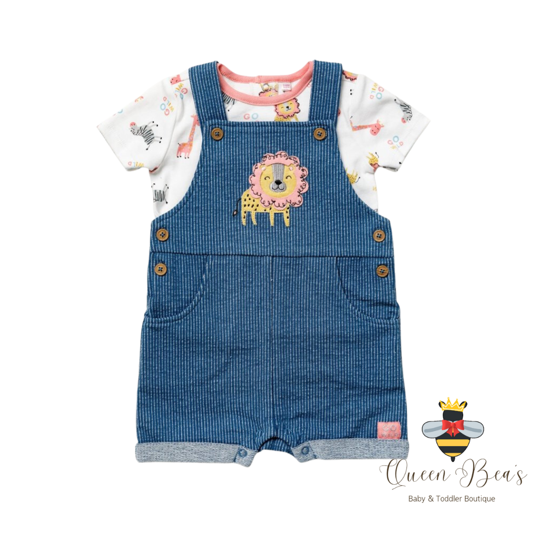 Wild Animal Dungaree Set