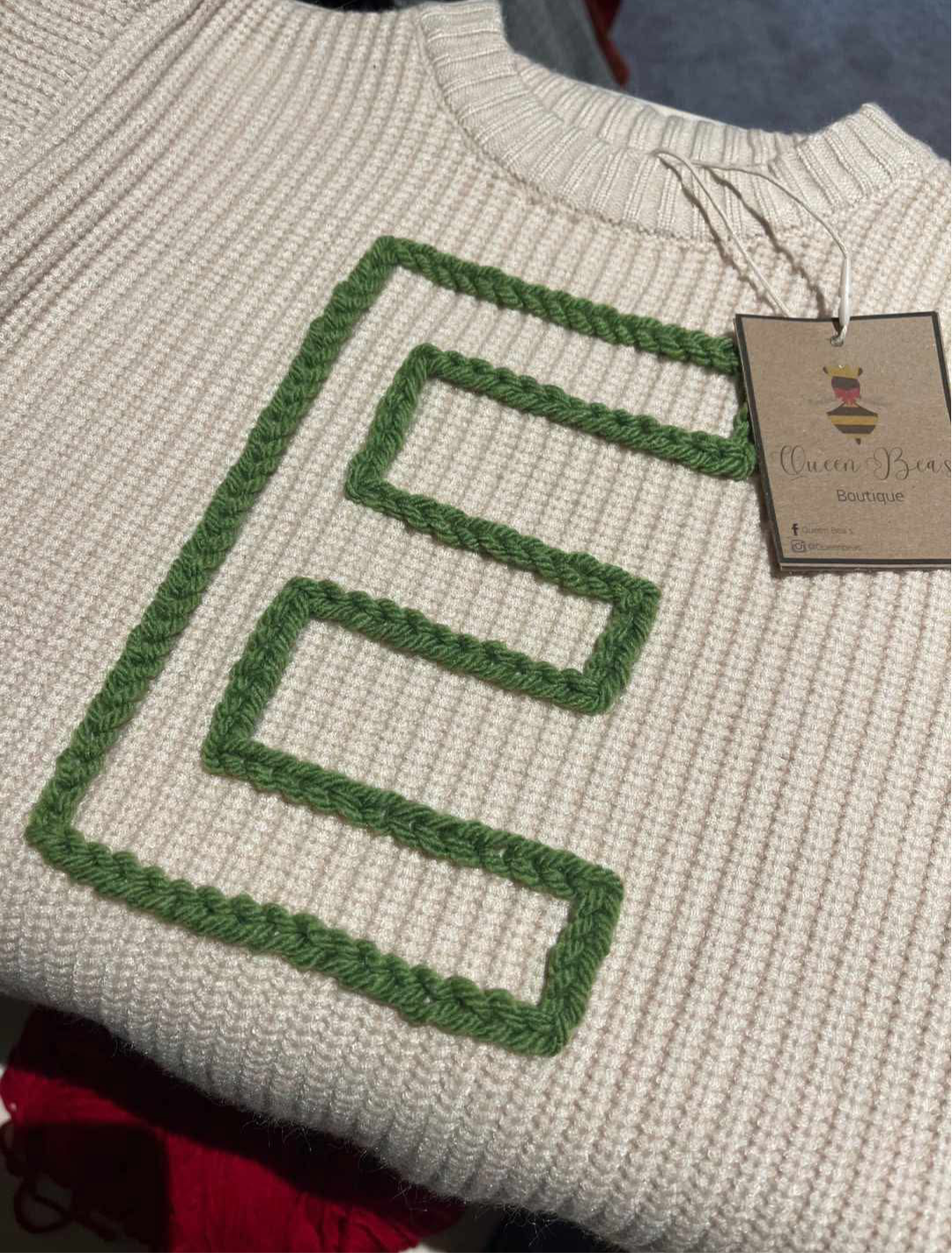 Initial Embroidered Jumper