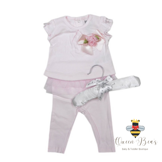 Pink Flower Tutu Set
