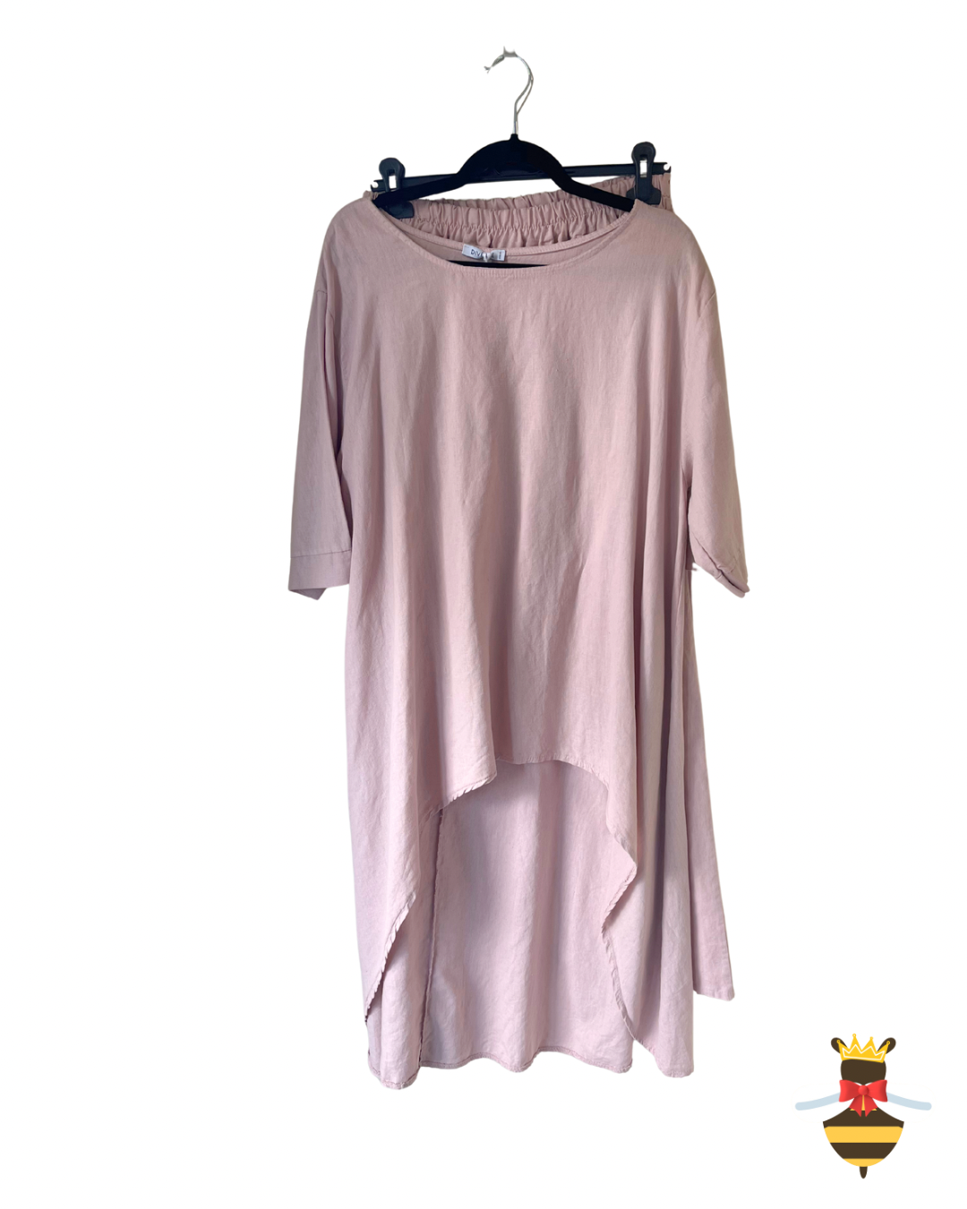 Dusty Pink Dipped Hem 2 Piece