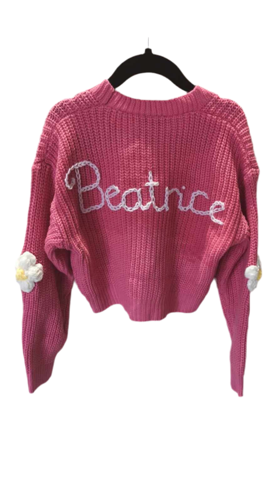 Hand Embroidered Name Jumper