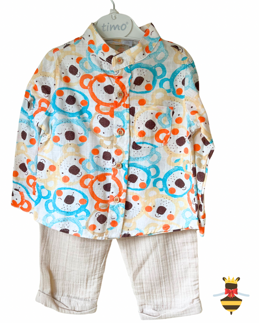 Teddy Bear Shirt and Trousers Set