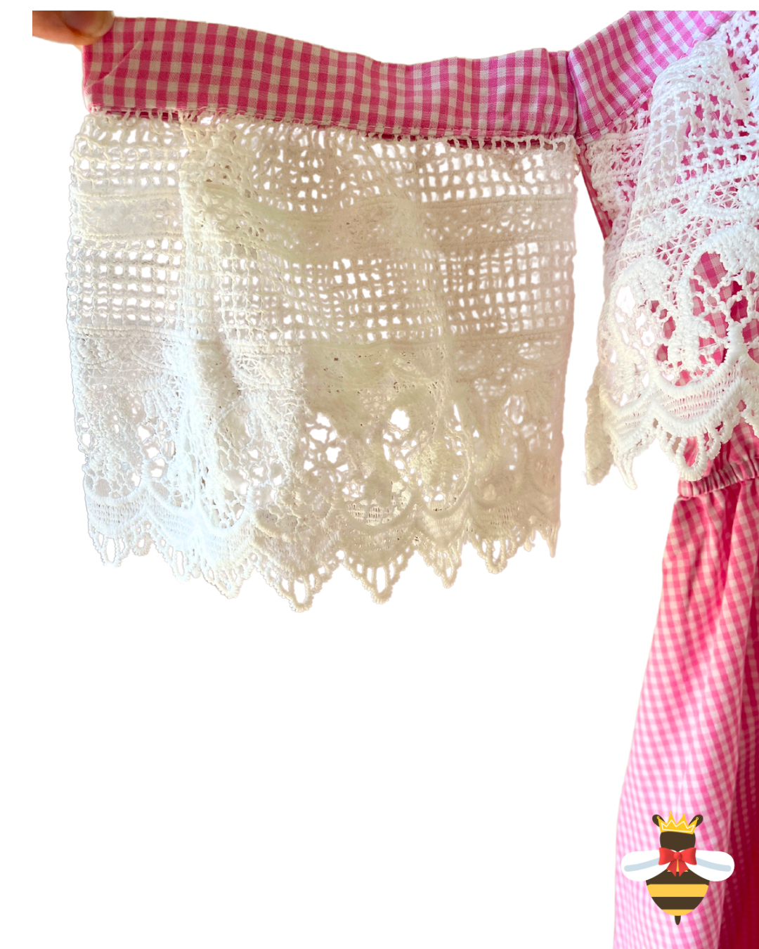 Gingham & Lace Summer Dress