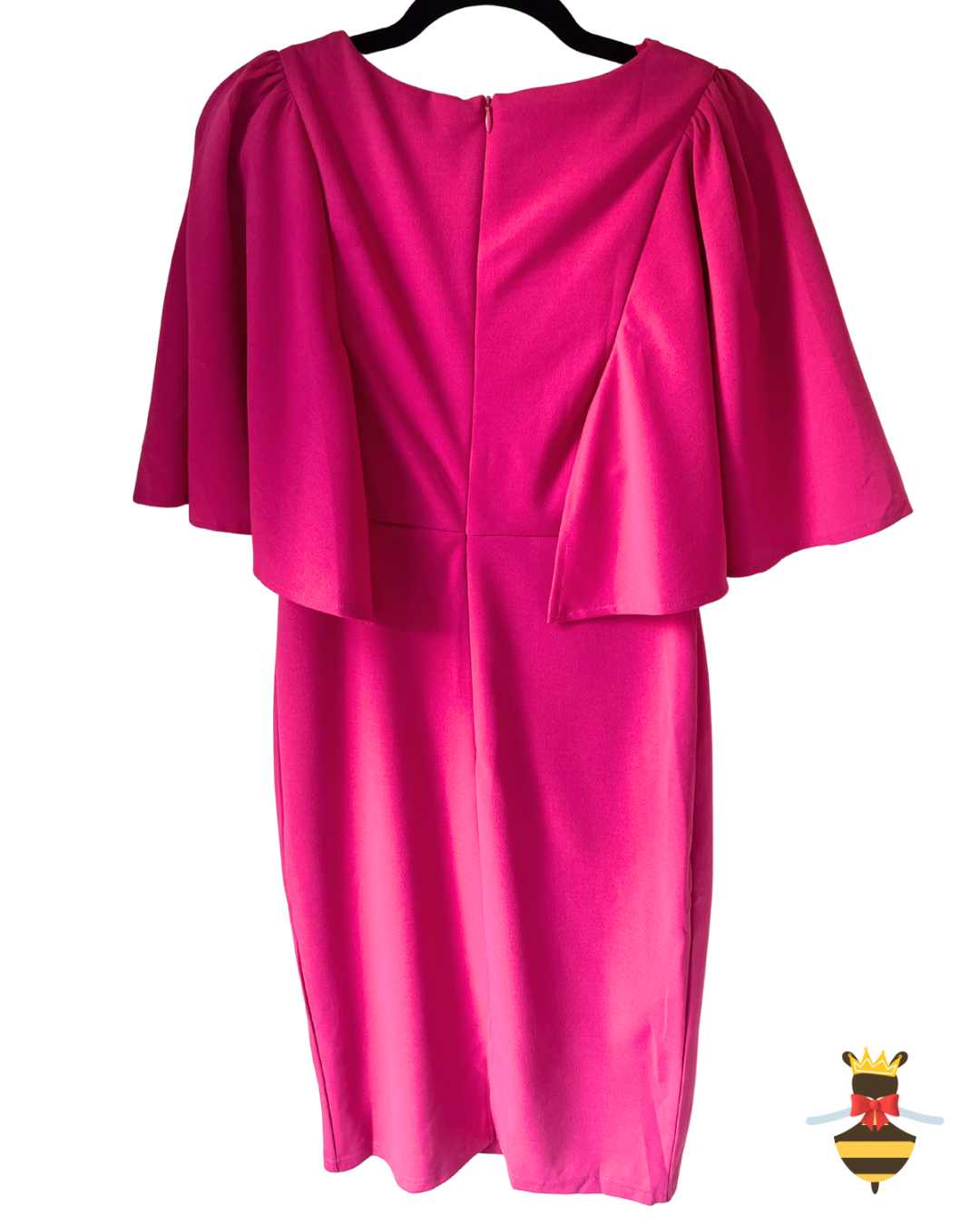 Hot Pink Cape Dress