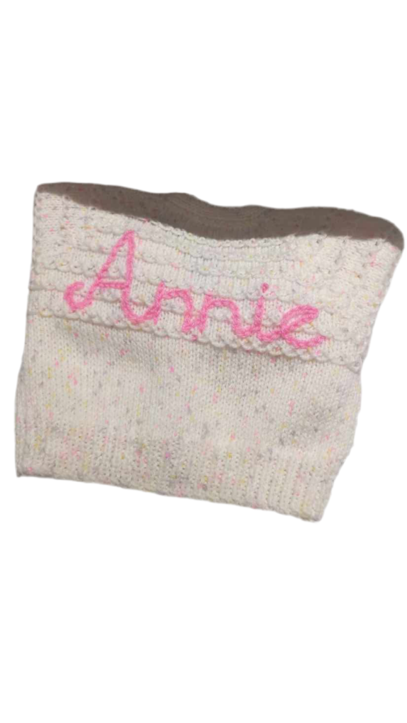 Hand Embroidered Name Jumper