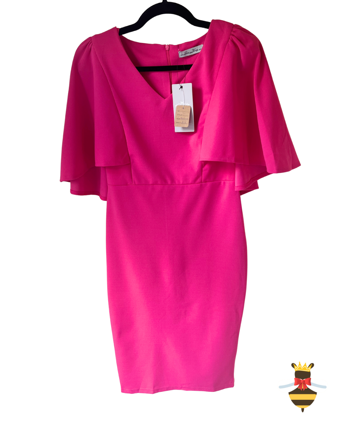 Hot Pink Cape Dress