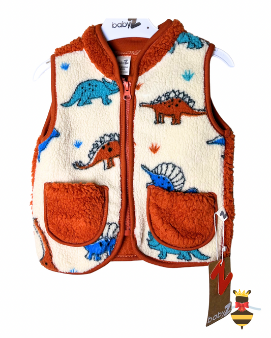 Dinosaur Fleece Gilet