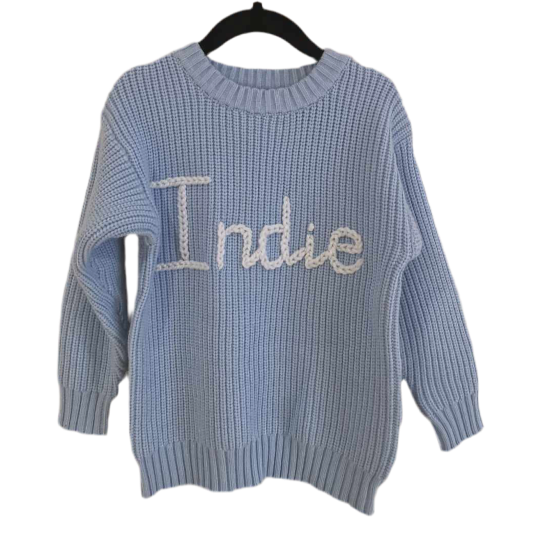 Hand Embroidered Name Jumper