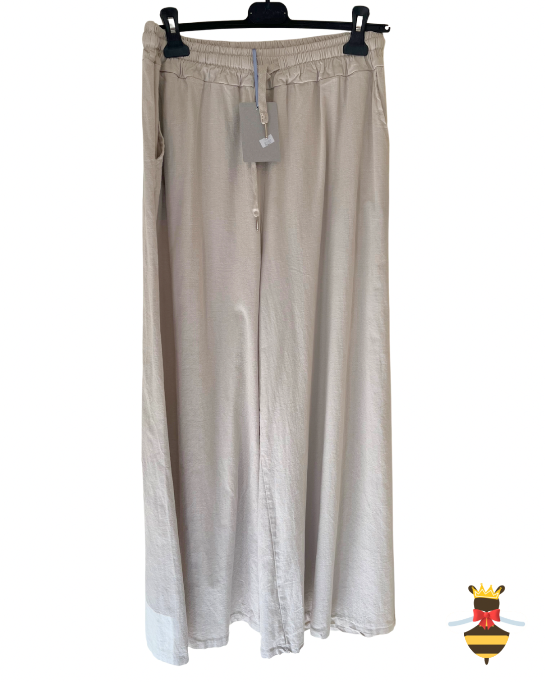 Cotton & Linen Wide Leg Trousers