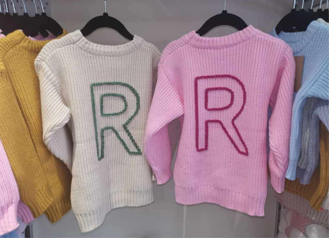 Initial Embroidered Jumper