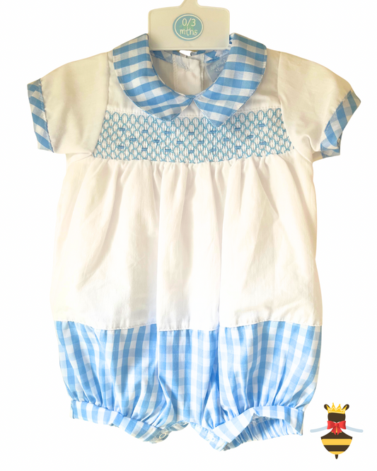 Boys Gingham Romper