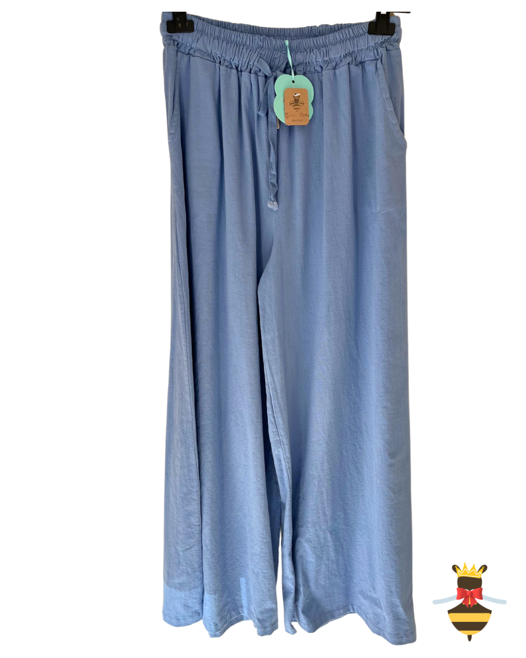 Cotton & Linen Wide Leg Trousers