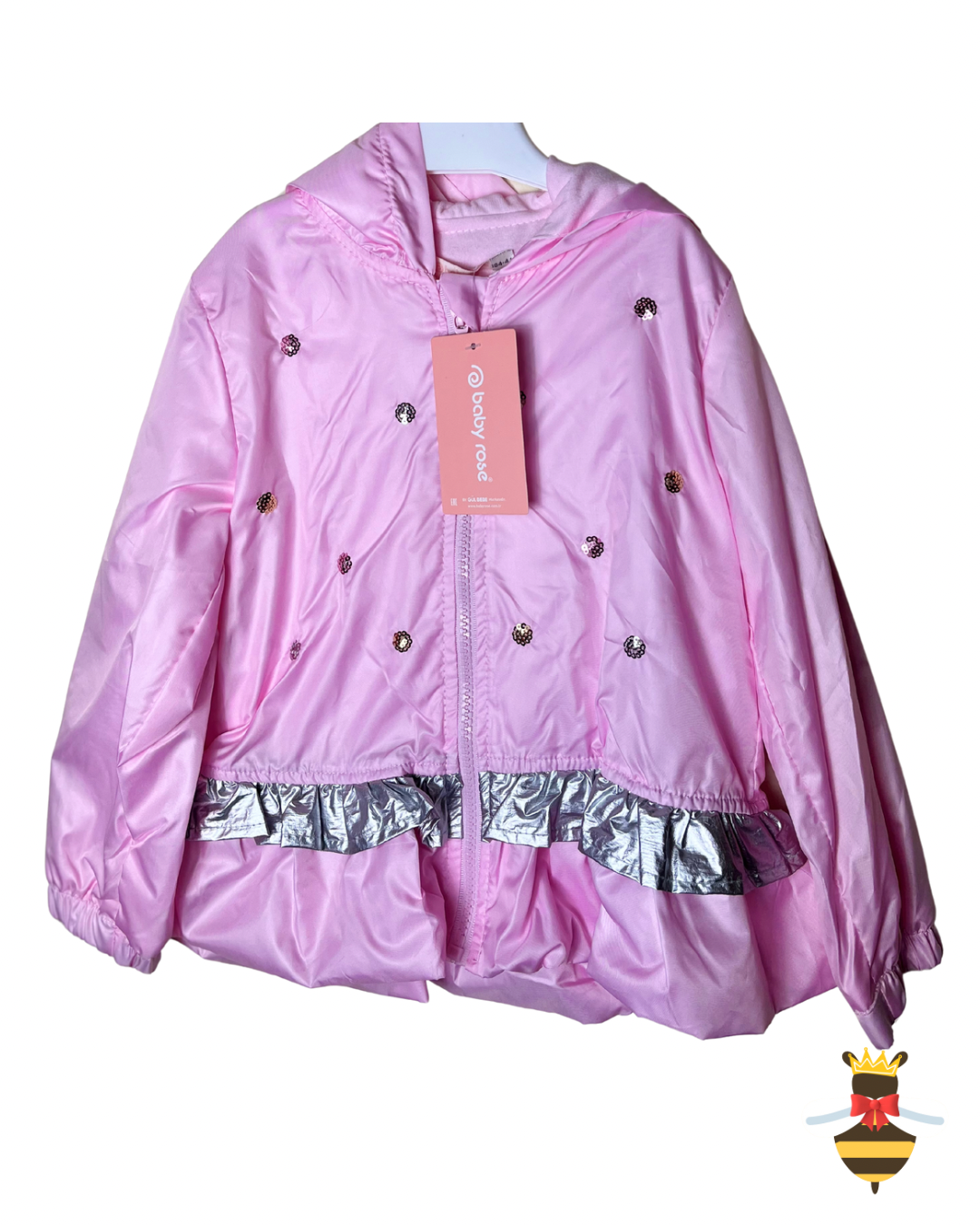 Pink Sequin Showerproof Jacket