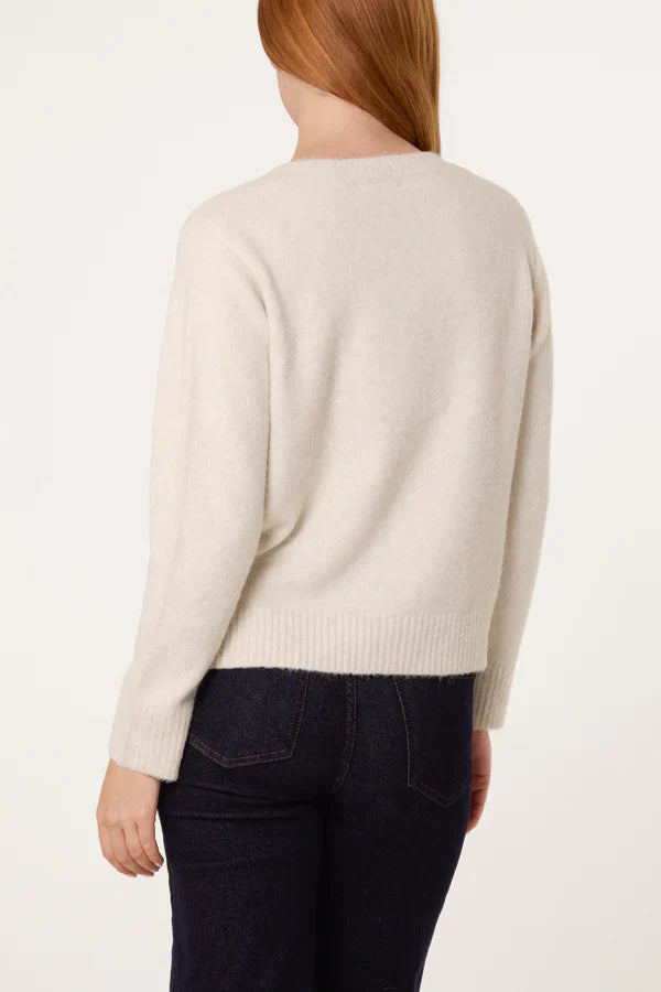 Rainbow Heart Button Cardigan